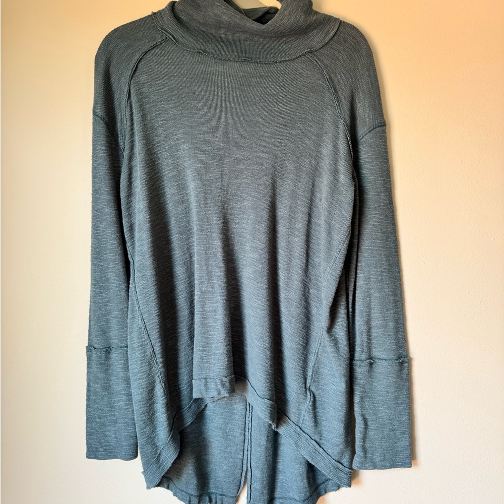 We The Free Split Back Cowl Neck Long Sleeve Top